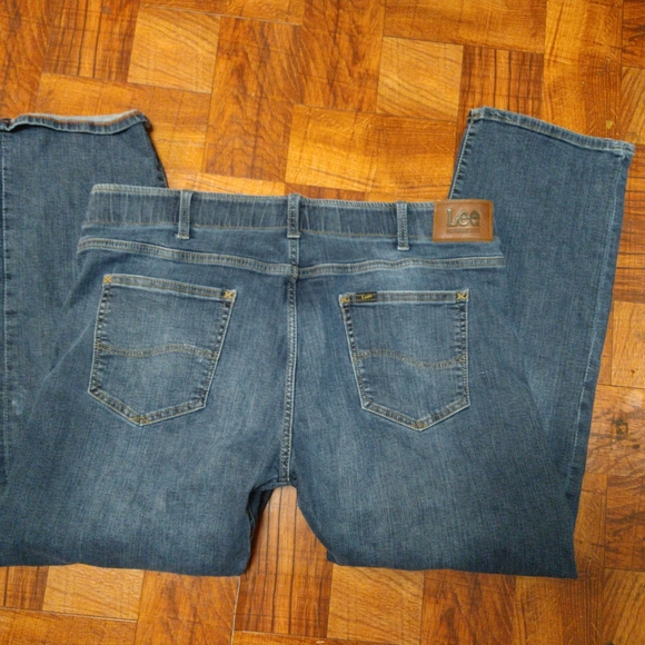 Lee Extreme Motion Slim Fit Straight Leg Men's Blue Jeans Size 38x29 - Picture 5 of 7